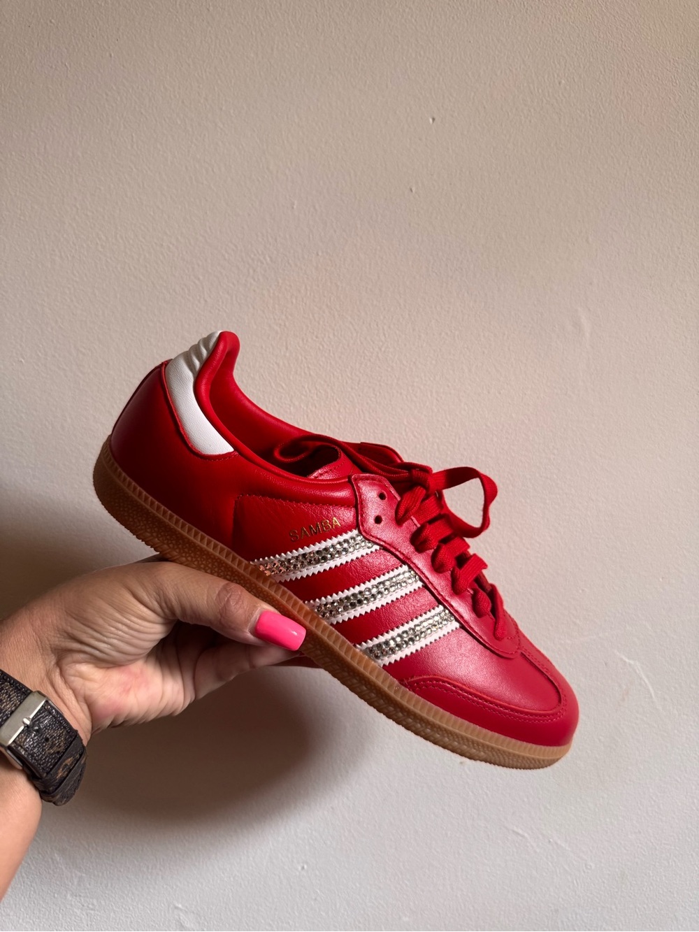 NWT Adidas Samba Sneakers in Red with Gum Sole - Picture 4 of 8